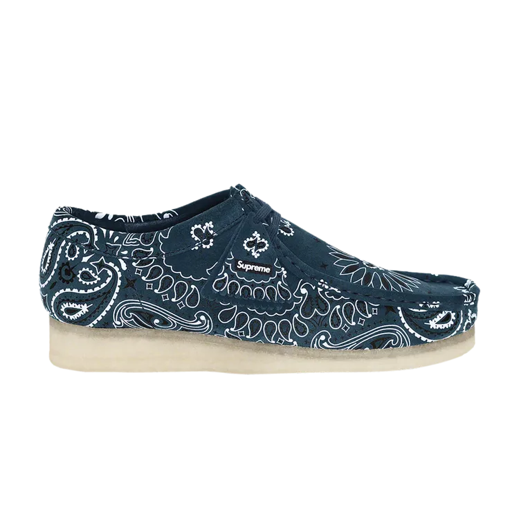 Clarks Supreme x Wallabee 'Blue Bandana' sneakers, blue
