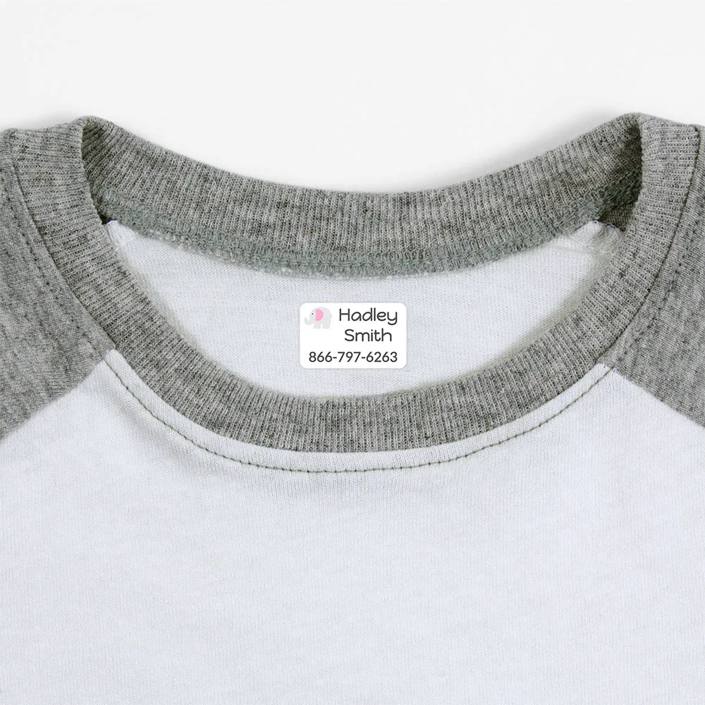 Elephant Iron-On Clothing Labels