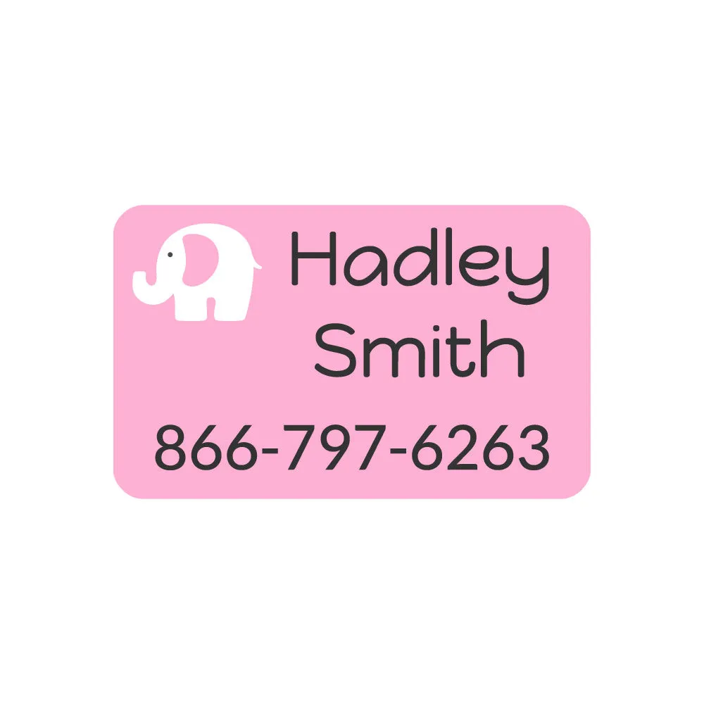 Elephant Iron-On Clothing Labels