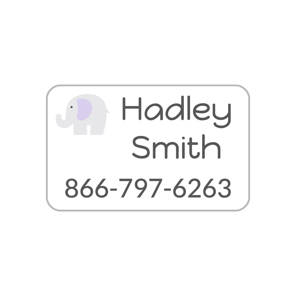 Elephant Iron-On Clothing Labels
