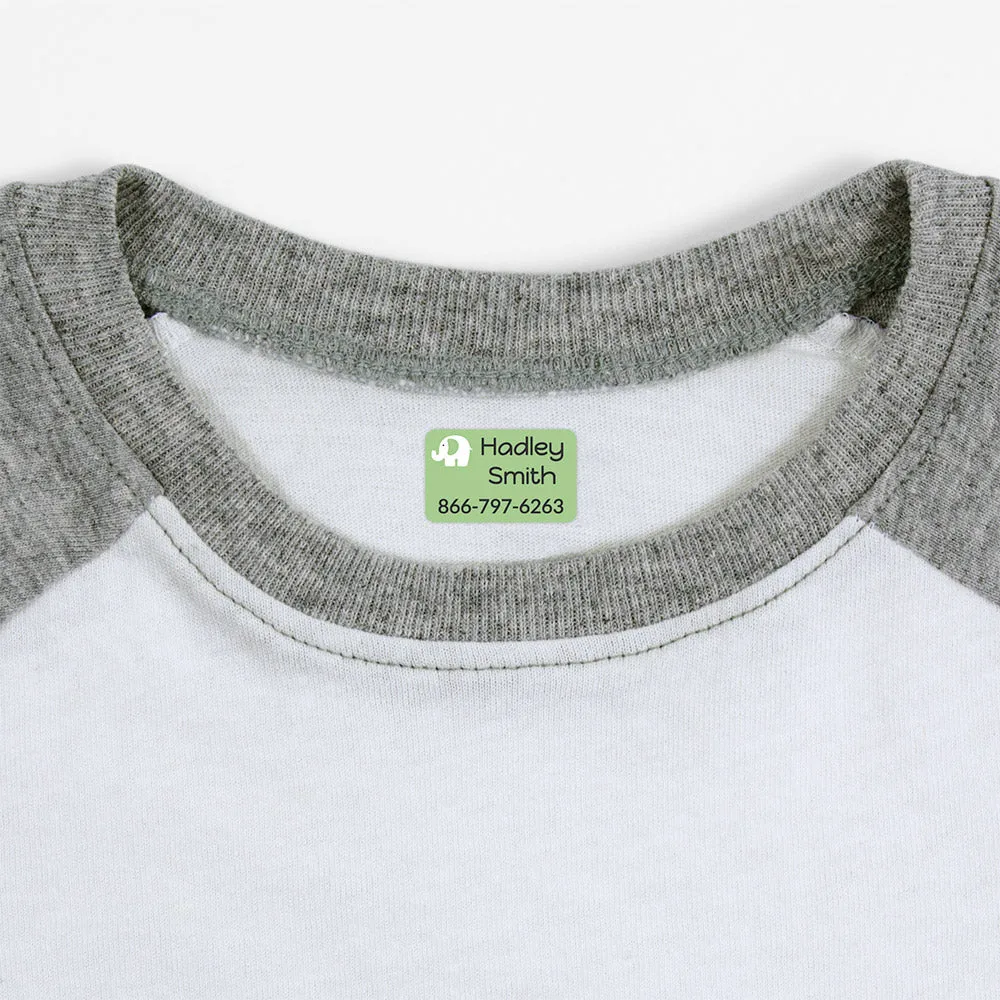 Elephant Iron-On Clothing Labels