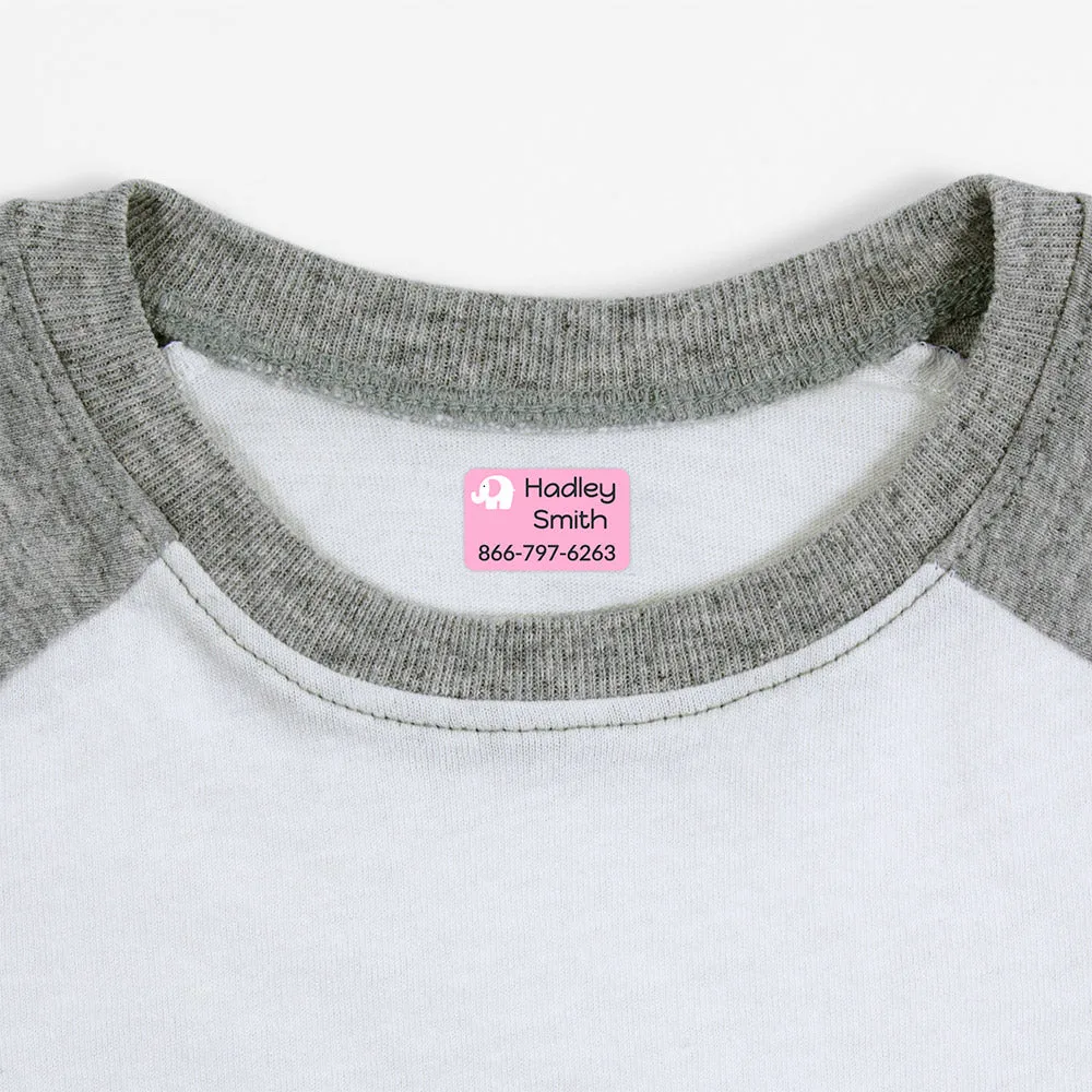 Elephant Iron-On Clothing Labels