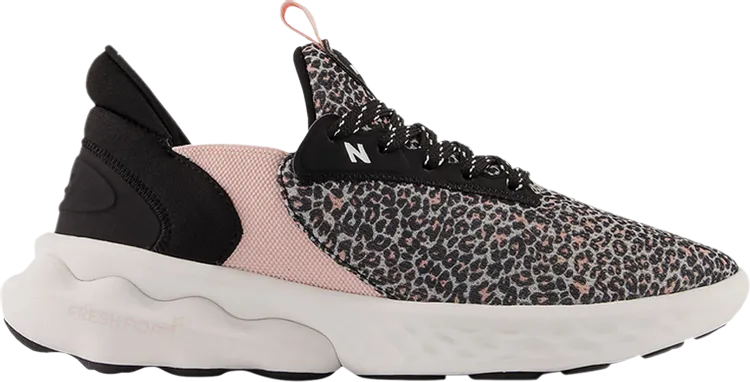 New Balance Wmns Fresh Foam Roav Elite 'Pink Leopard' sneakers, pink