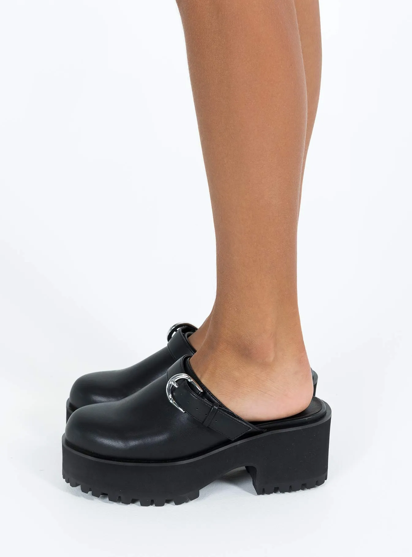 Rinaldi Slide On Flats Black