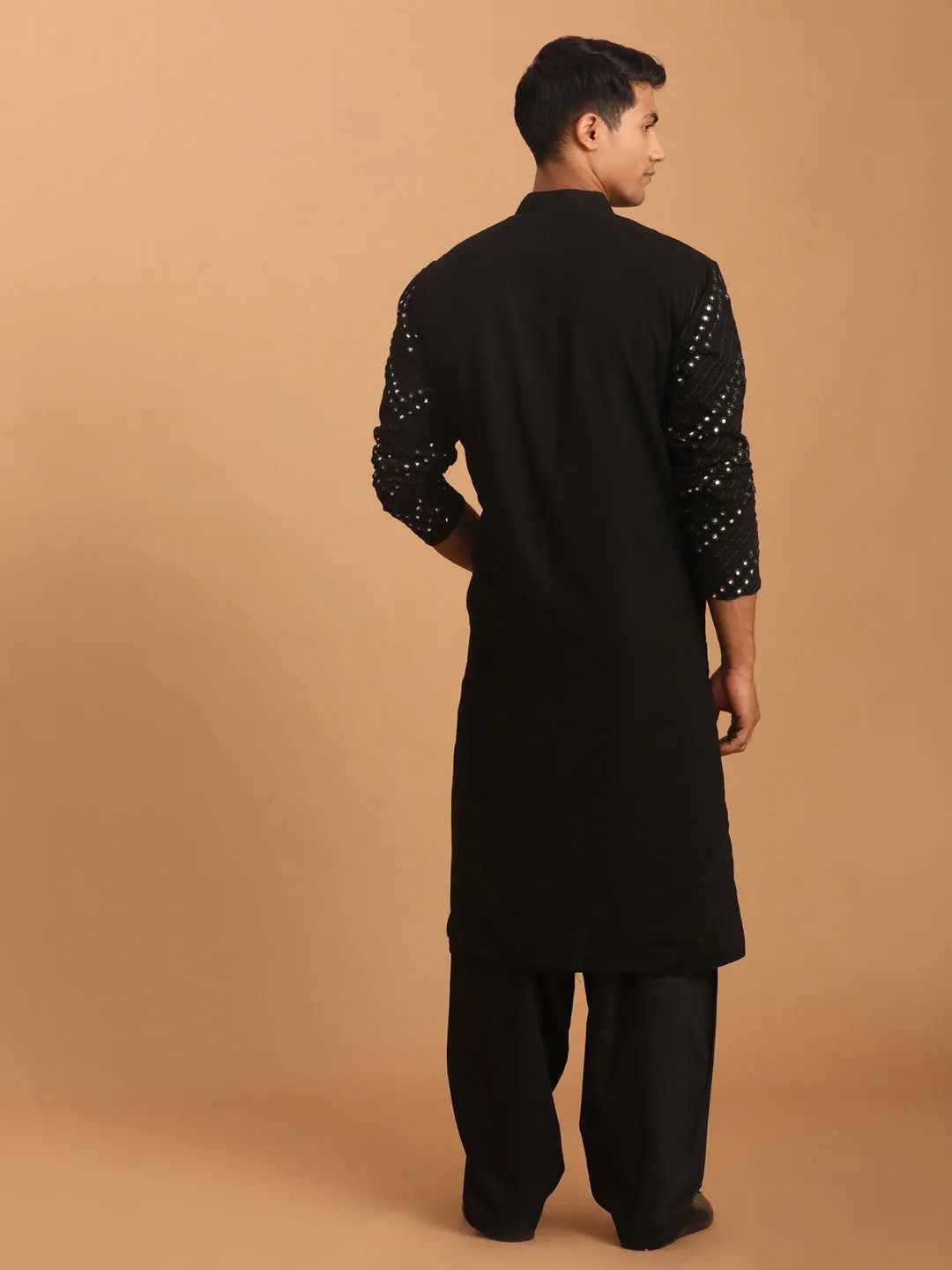 Vastramay Black Mirror Kurta With Patiala
